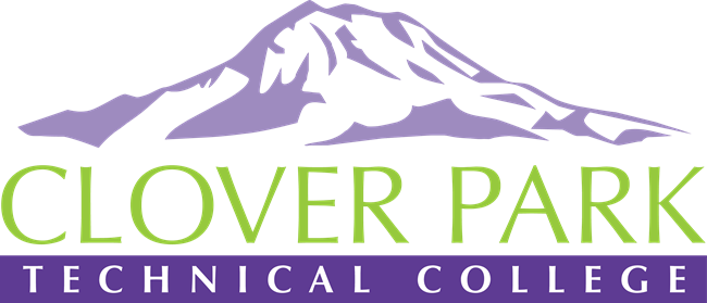 Clover Park Technical College logo, image of a silhouette of Mt. Rainier